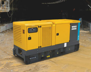 Atlas Copco electric mobile air compressor