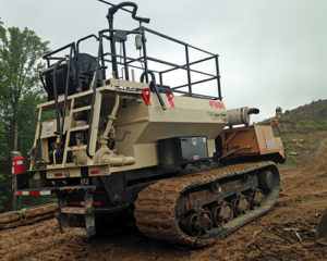 FINN T120 HydroSeeder on tracks